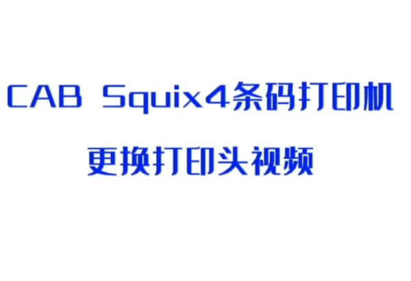 CAB Squix 4 條碼打印機更換打印頭視頻